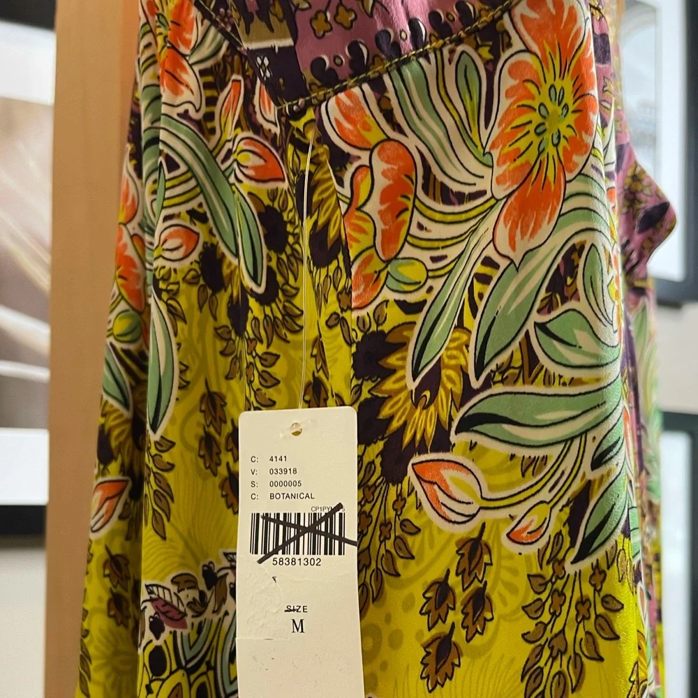 Anthropologie Floral Maxi Dress - Yellow and Purple - Picture 11 of 11